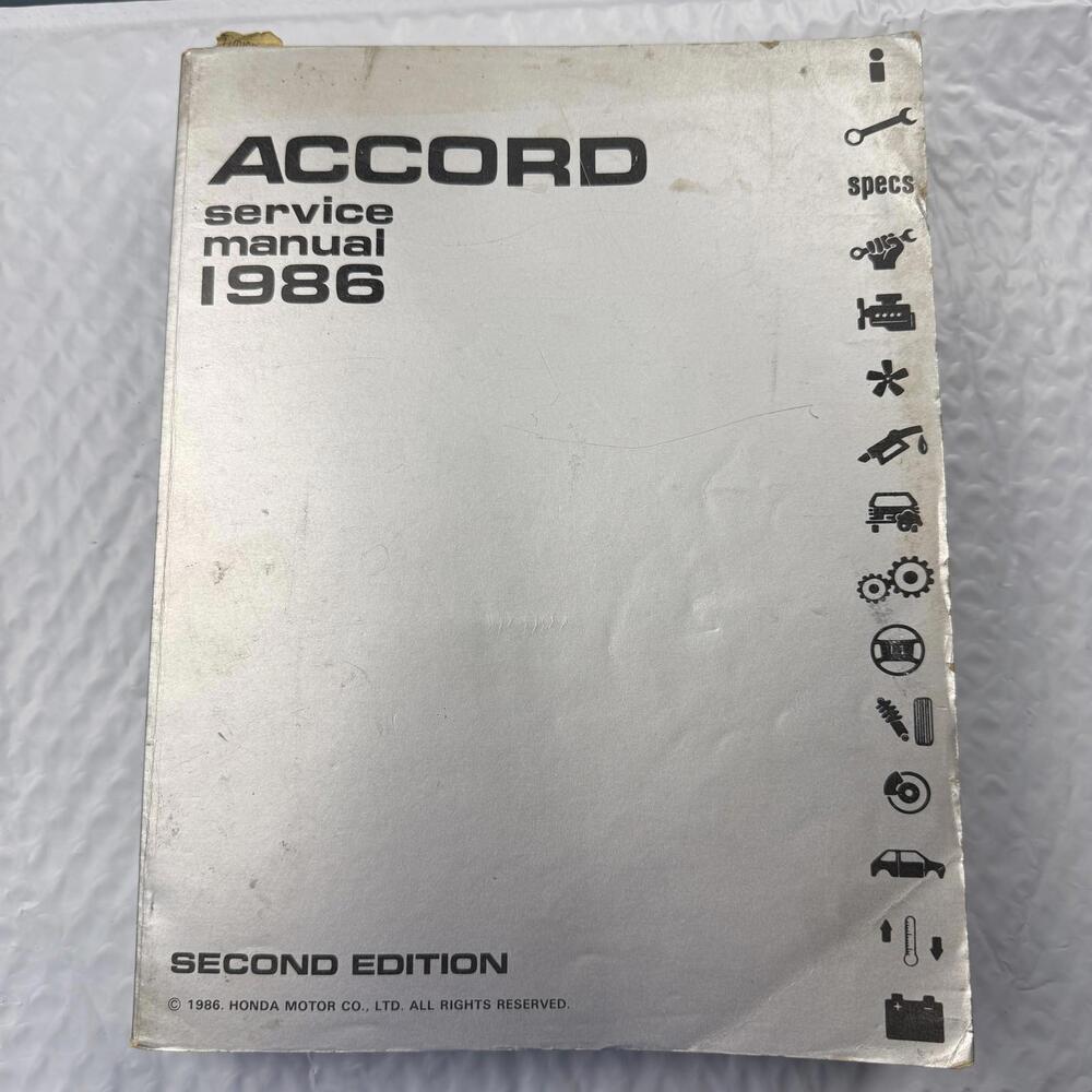 Accord Service Manual 1986 2nd Ed 1986 Ltd. PB Factory Service Repair Manual Diy